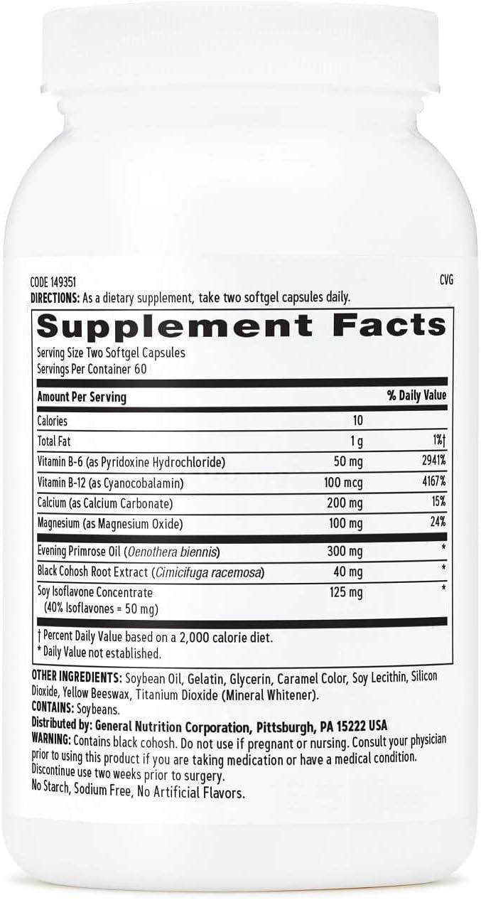 imageGNC Womens Phytoestrogen Formula Supports Hormone and Mood Balance Plus Increased Energy Targeted Relief for Menopause Symptoms Daily Supplement 120 Softgels