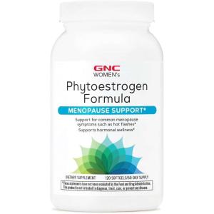GNC Women’s Phytoestrogen Formula, Supports Hormone and Mood Balance Plus Increased Energy, Targeted Relief for Menopause Symptoms, Daily Supplement, 120 Softgels