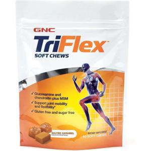 GNC TriFlex Soft Chews, Salted Caramel, 60 Soft Chews, Supports Joint Health(60 Count (Pack of 1))