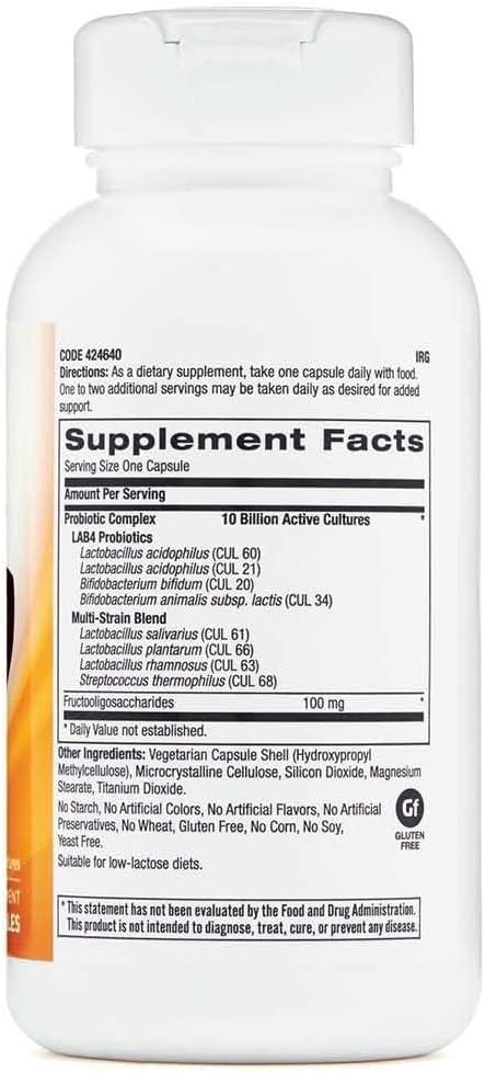 imageGNC Probiotic Complex Daily Need with 10 Billion CFUs 8 Unique Strains Including Clinically Studied Probiotics May Provide Digestive amp Immune Support Vegetarian 90 Capsules