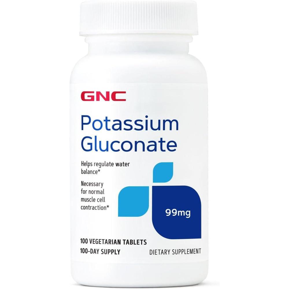 imageGNC Potassium Gluconate 99mg 100 Tablets Supports Normal Muscle Function