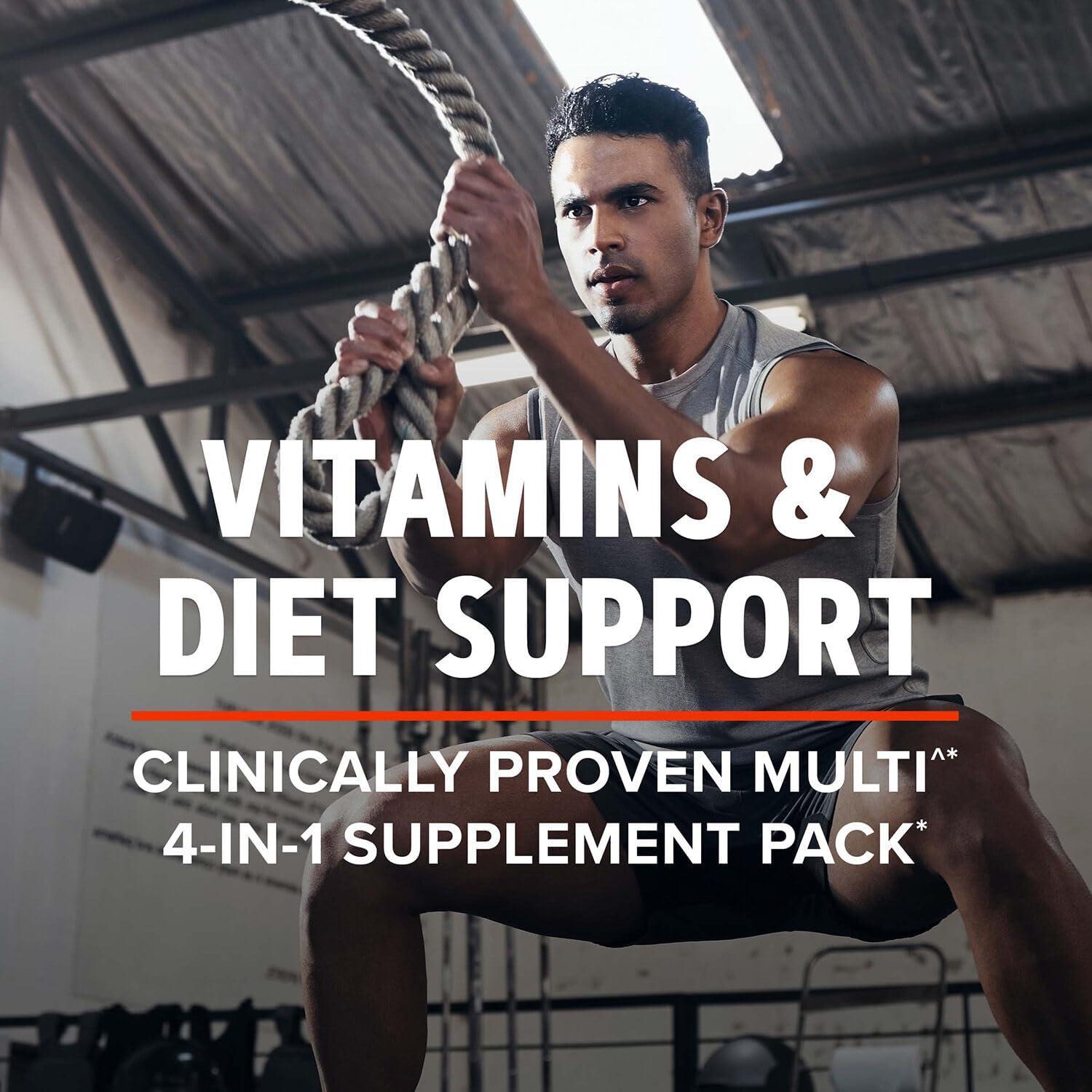 imageGNC AMP Mens Ripped Vitapak Program 4 in 1 Product Vitamin Pack Metabolism amp Lean Muscle Tone Burn Calories Water Shedding Adult Multivitamin Caffeine CLA Proven Ingredients 30Day SupplyOld Version