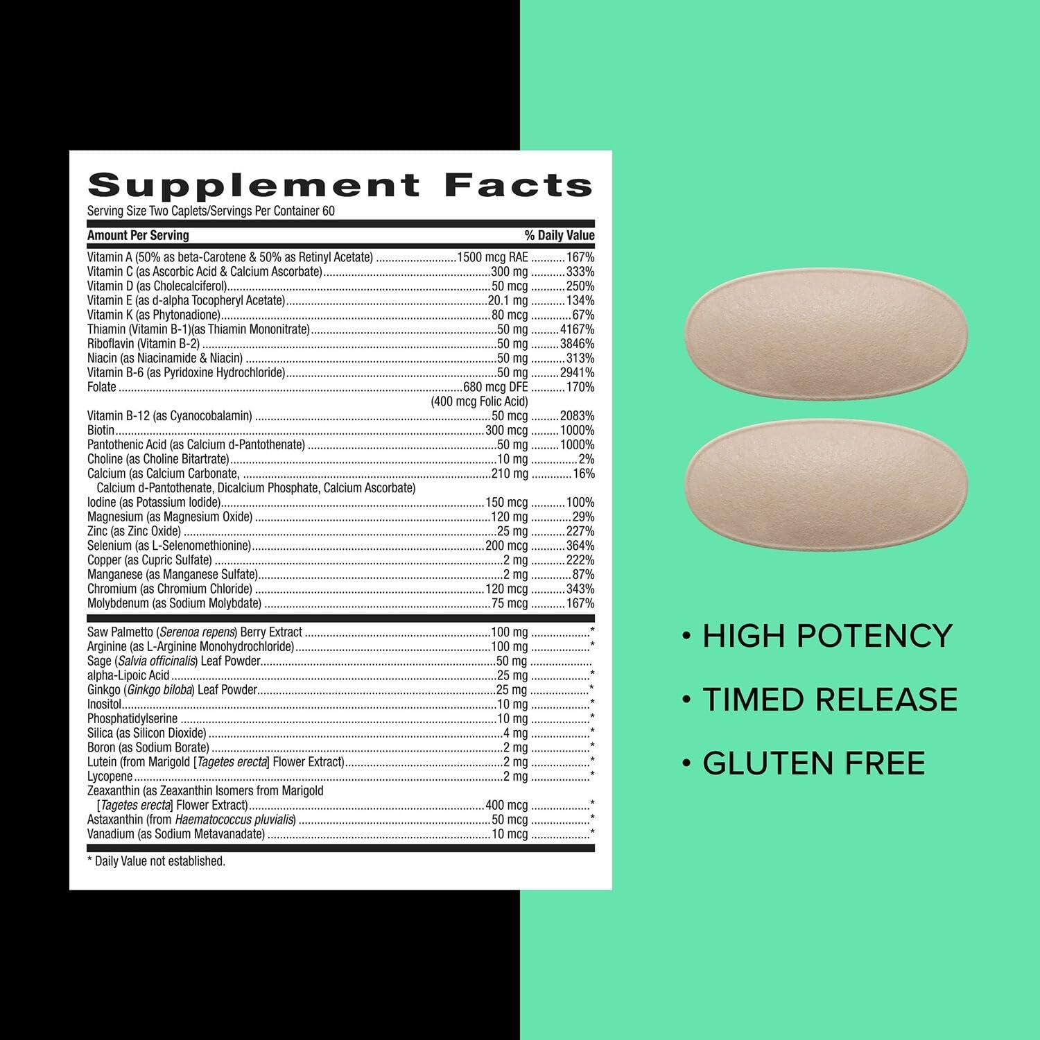 imageGNC Mega Men 50 Plus Multivitamin Antioxidants Heart Health Prostate and Circulatory Support 120 Count