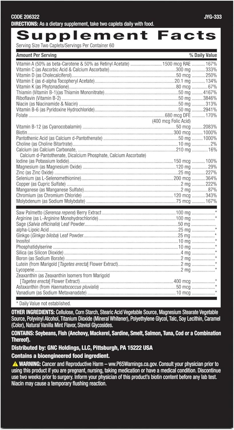 imageGNC Mega Men 50 Plus Multivitamin Antioxidants Heart Health Prostate and Circulatory Support 120 Count