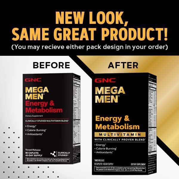 imageGNC Mega Men Energy amp Metabolism Multivitamin Antioxidants and Increased Calorie Burning 90 Count