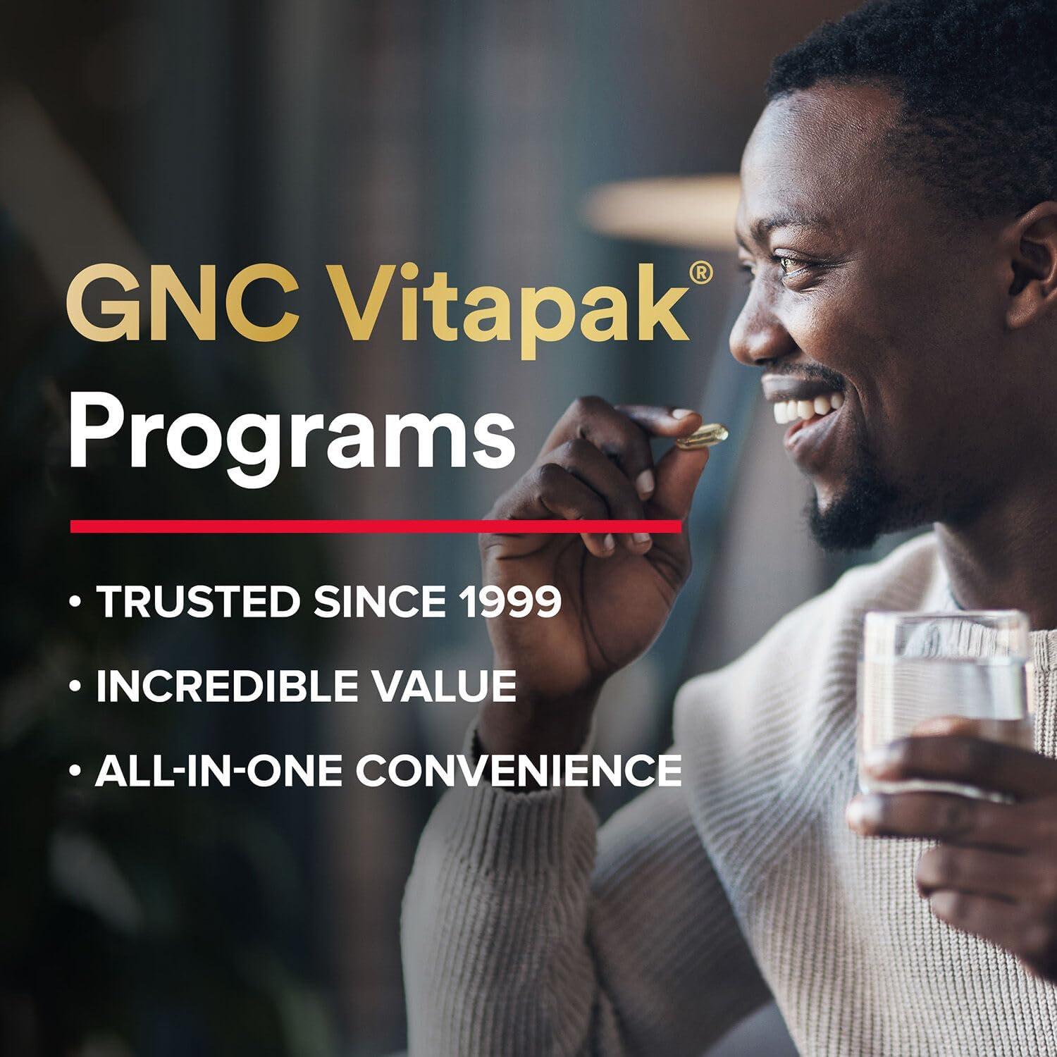 imageGNC Mega Men Energy and Metabolism Vitapak Program Convenient Complete Nutrition 5 Products in 1 Packet Calorie Burn Thermogenic 300mg Caffeine 30 Daily Packs