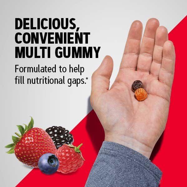 imageGNC Mega Men Multivitamin Gummy Energy Metabolism amp Immune Support Mixed Berry 120 Count120 Count Pack of 1