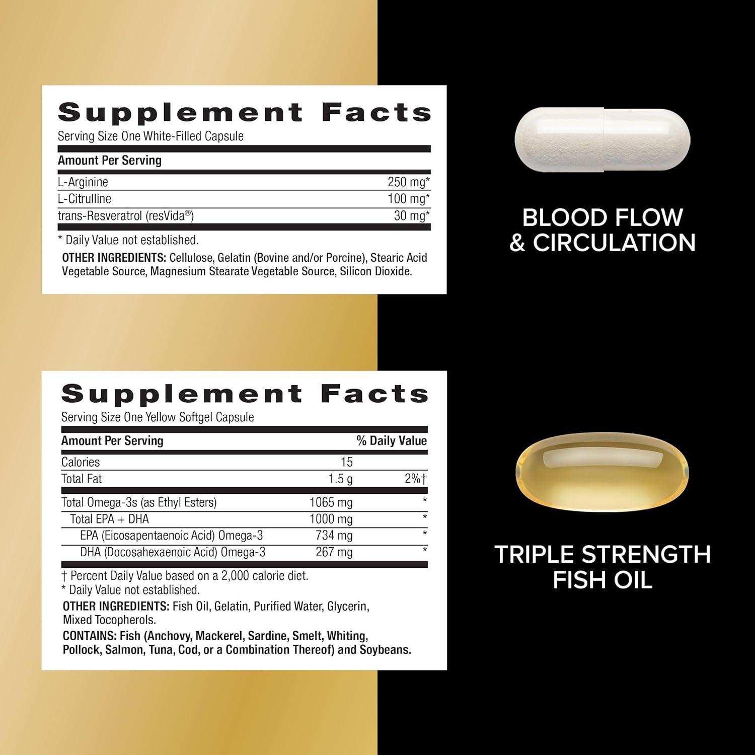 imageGNC Mega Men Performance and Vitality Vitapak Program Convenient Complete Nutrition 5 Products in 1 Packet Circulation Blood Flow Prostate Health Stronger Drive 30 PacksNew Improved Formula