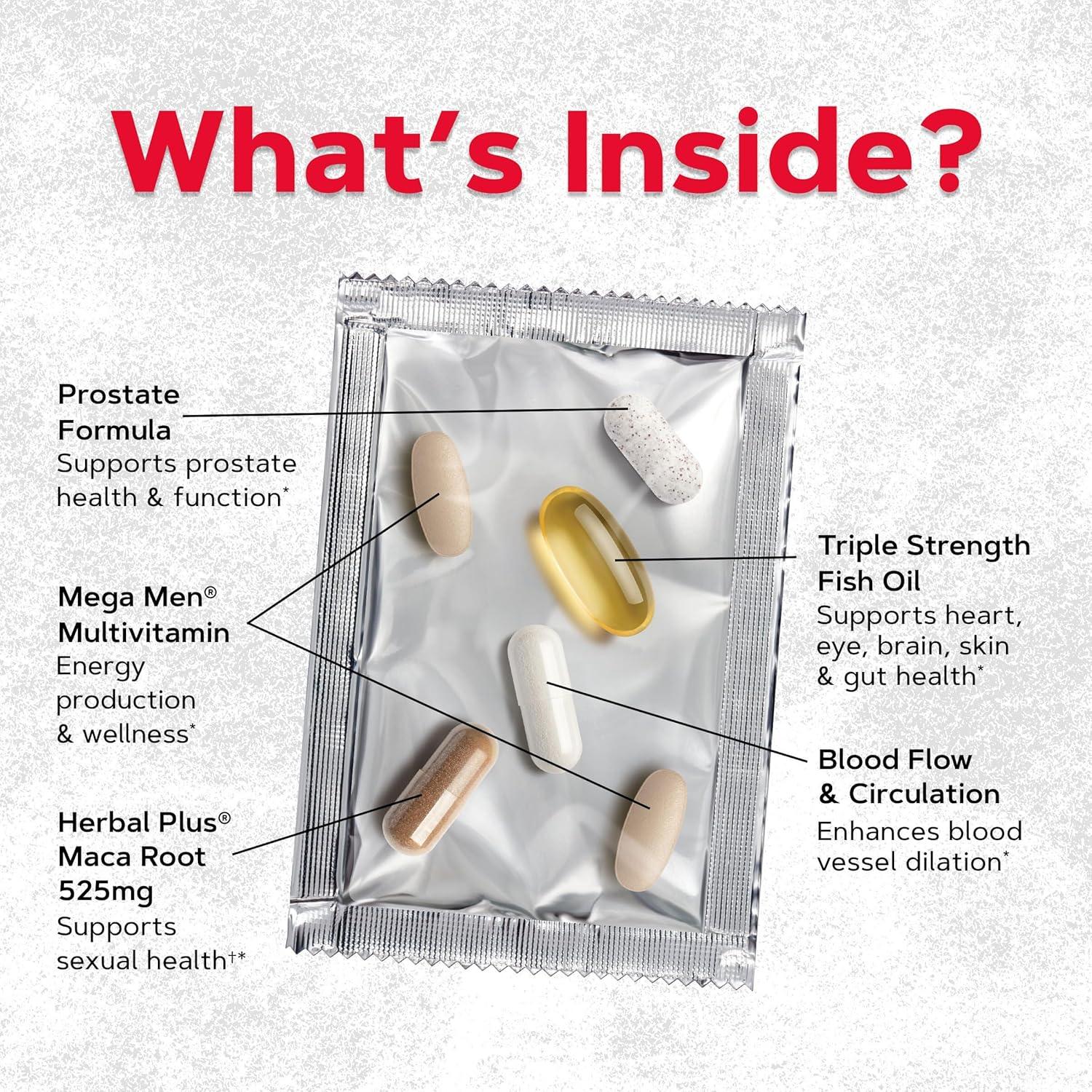 imageGNC Mega Men Performance and Vitality Vitapak Program Convenient Complete Nutrition 5 Products in 1 Packet Circulation Blood Flow Prostate Health Stronger Drive 30 PacksNew Improved Formula