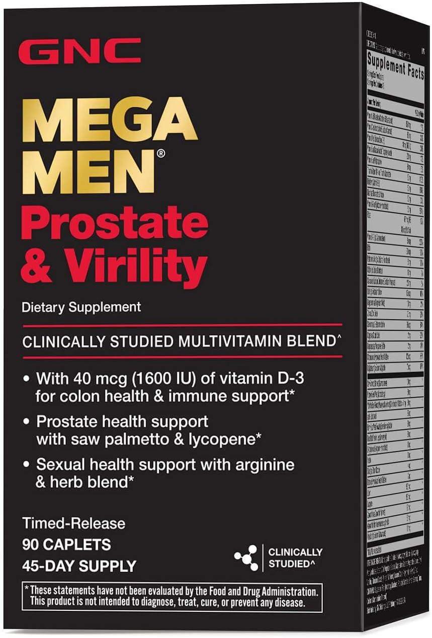 imageGNC Mega Men Prostate and Virility Multivitamin Supports Optimal Sexual Health and Prostate Health 90 Count