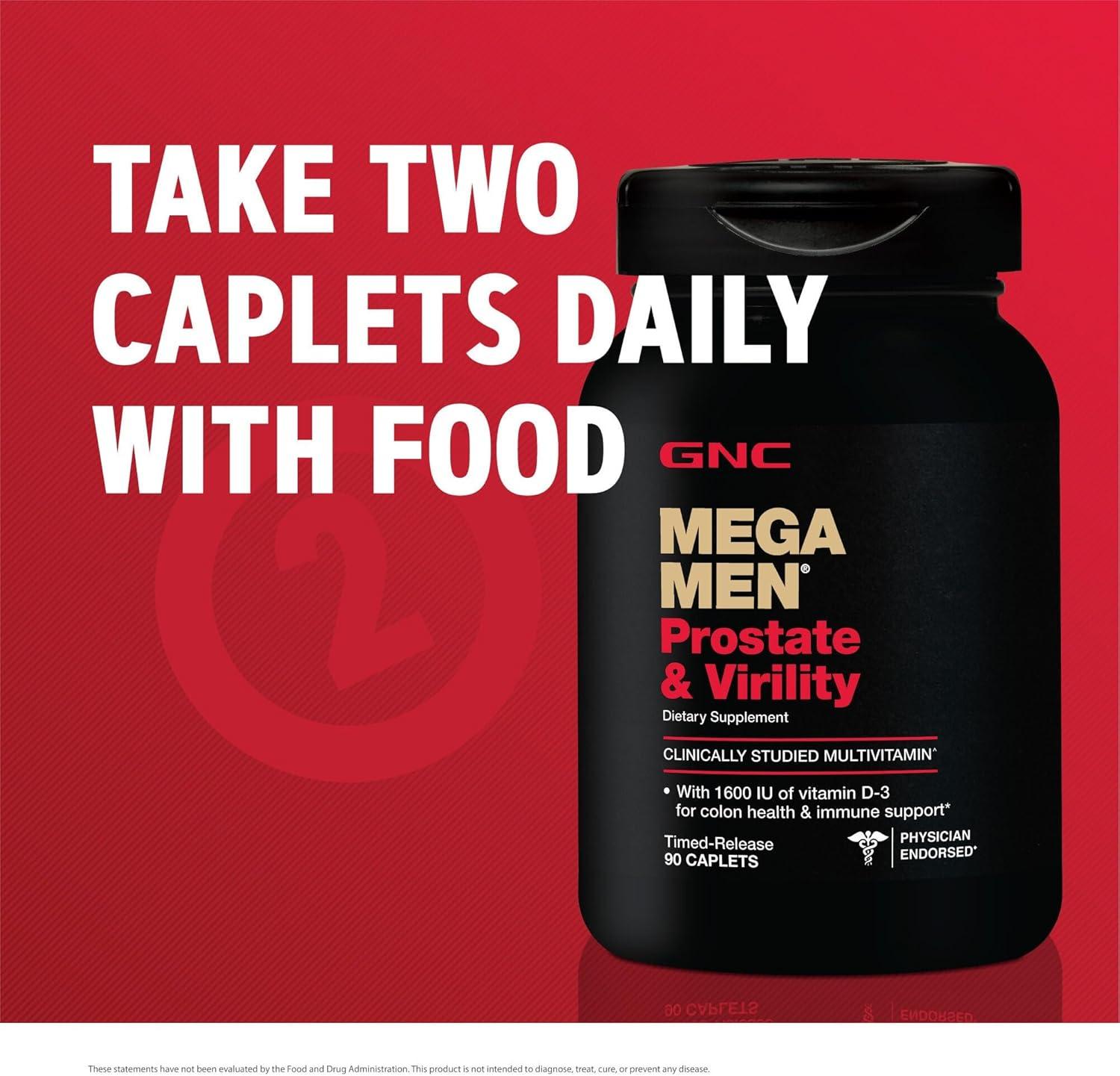 imageGNC Mega Men Prostate and Virility Multivitamin Supports Optimal Sexual Health and Prostate Health 90 Count