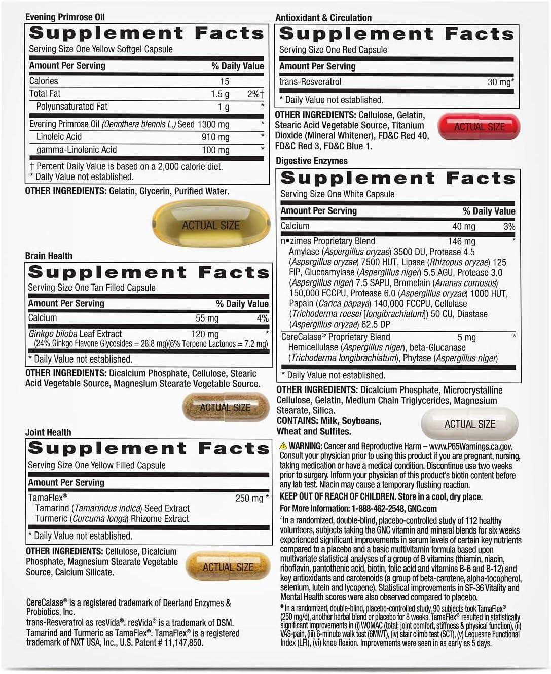 imageGNC Whole Body Vitapak Program Ultra Premium Proven Multivitamin Blend 7 in 1 Formula 30 Servings