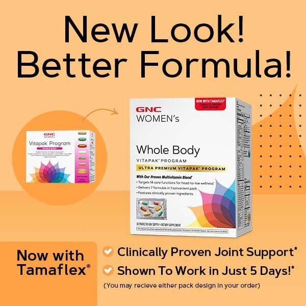 imageGNC Whole Body Vitapak Program Ultra Premium Proven Multivitamin Blend 7 in 1 Formula 30 Servings