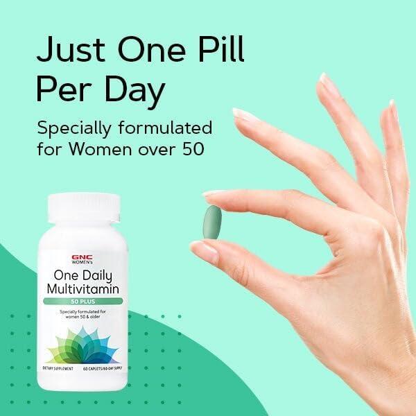 imageGNC Womens 50 Plus One Daily Multivitamin Supports Overall Wellness and Healthy Aging 60 Count60 Count Pack of 1