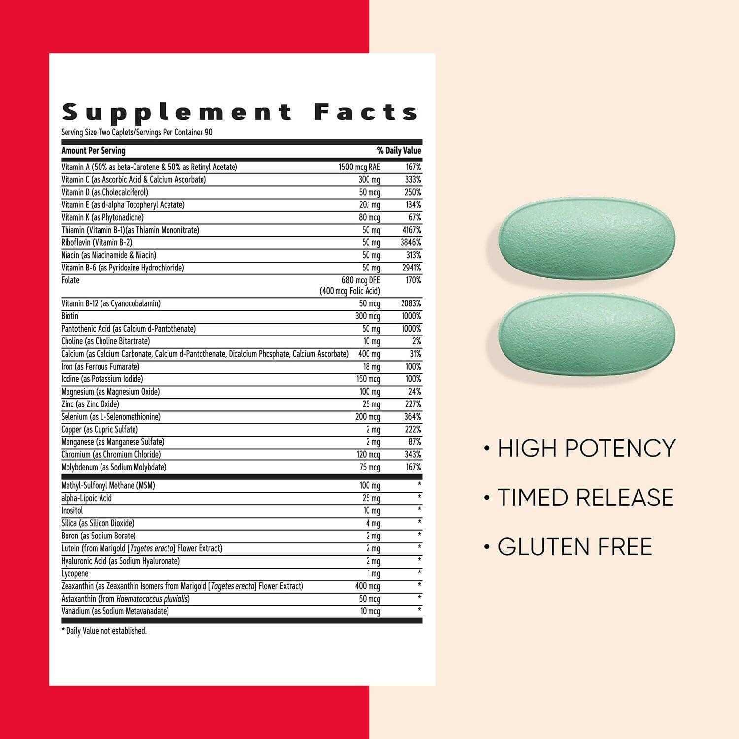 imageGNC Womens Active Multivitamin Clinically Proven for Nutrition Exercise Recovery Energy Production Bone Health Beauty Immune Biotin Iron Zinc 180 Caplets