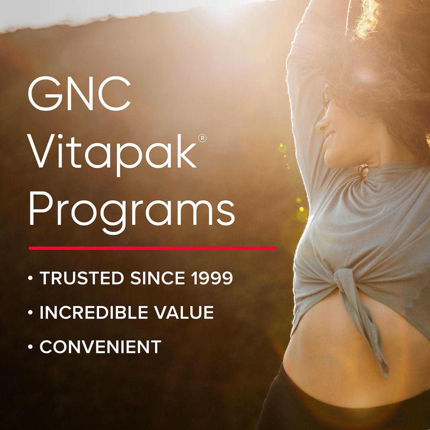 imageGNC Womens Energy and Metabolism Vitapak Program Convenient Complete Nutrition 4 Products in 1 Packet Calorie Burn Mental Sharpness 200mg Caffeine with Proven Ingredients Omega 3s 30 svgs