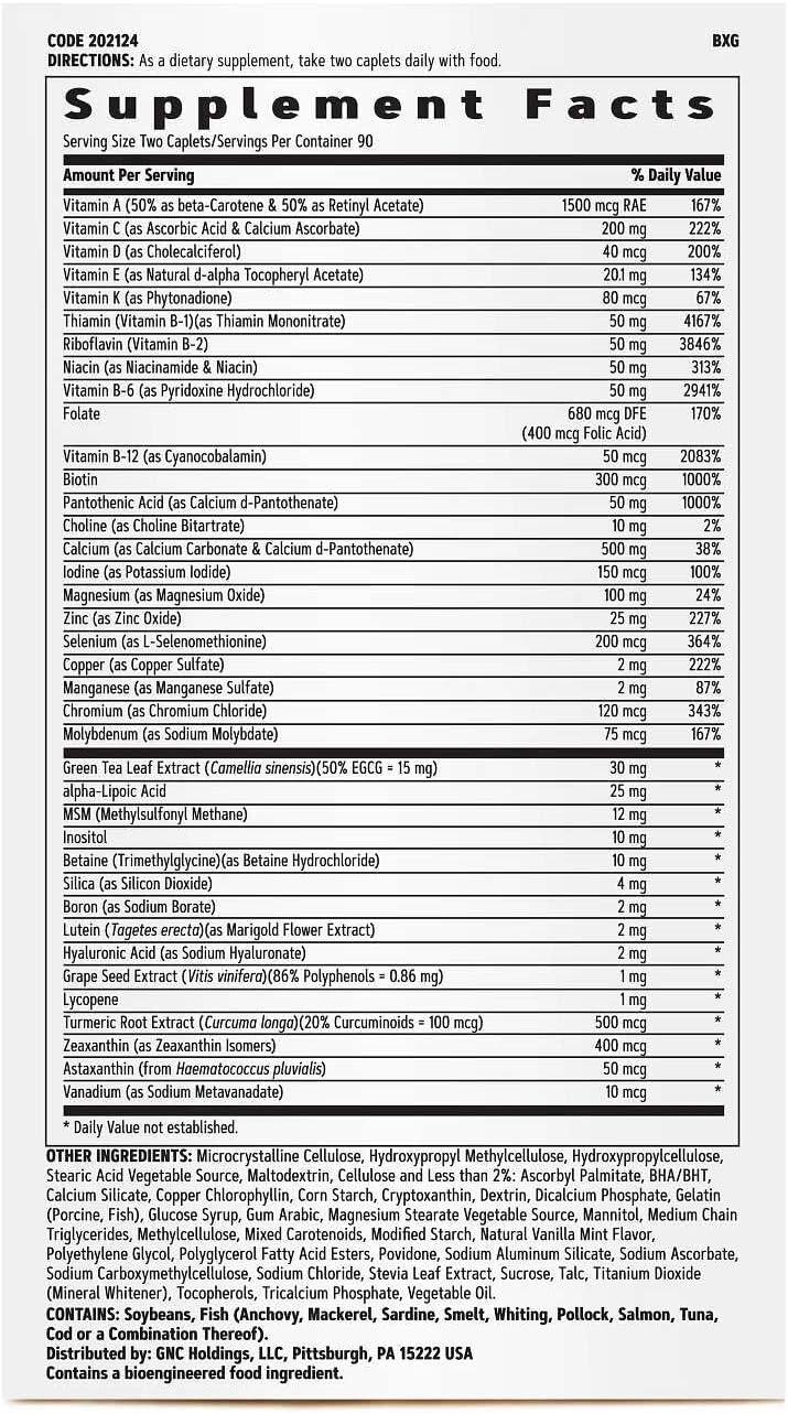 imageGNC Womens Multivitamin Active Without Iron Supports an Active Lifestyle 30 Nutrient Formula Promotes Bone amp Joint Health Helps Energy Production 180 Caplets