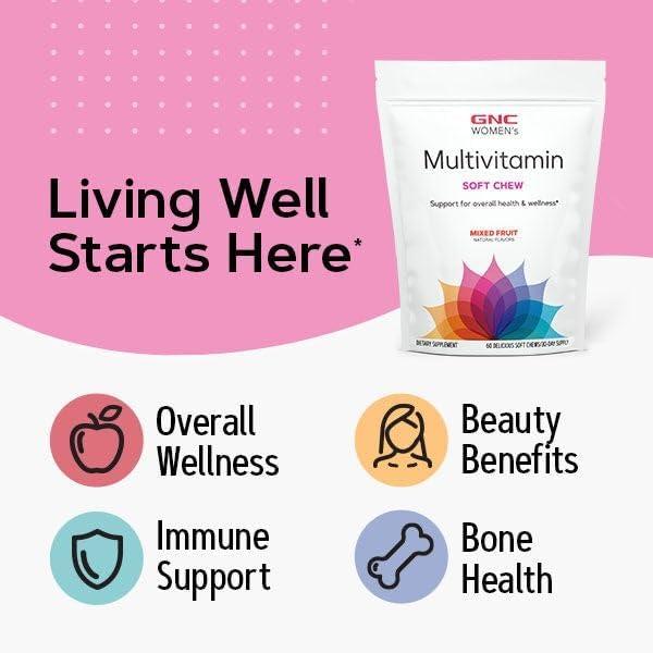 imageGNC Womens Multivitamin Soft Chew Mixed Fruit60 Count Pack of 1