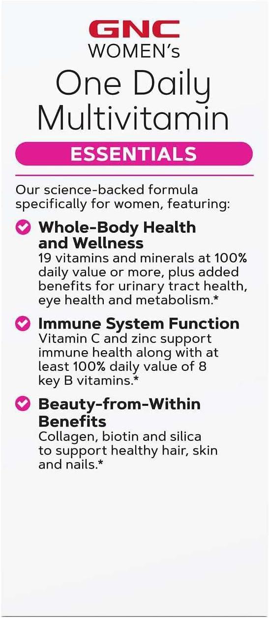 imageGNC Womens One Daily Multivitamin Essentials 60 Caplets