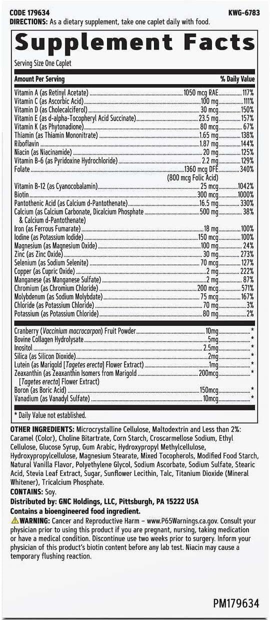 imageGNC Womens One Daily Multivitamin Essentials 60 Caplets