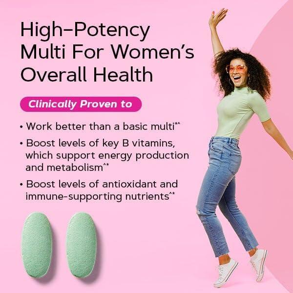 imageGNC Womens Ultra Mega Multivitamin Caplets Clinically Proven to Feel Better Immune Support Vitamin A B C D Iron Biotin Beauty Gluten Free Timed Release 90 ct 45 svgs90 Count Pack of 1