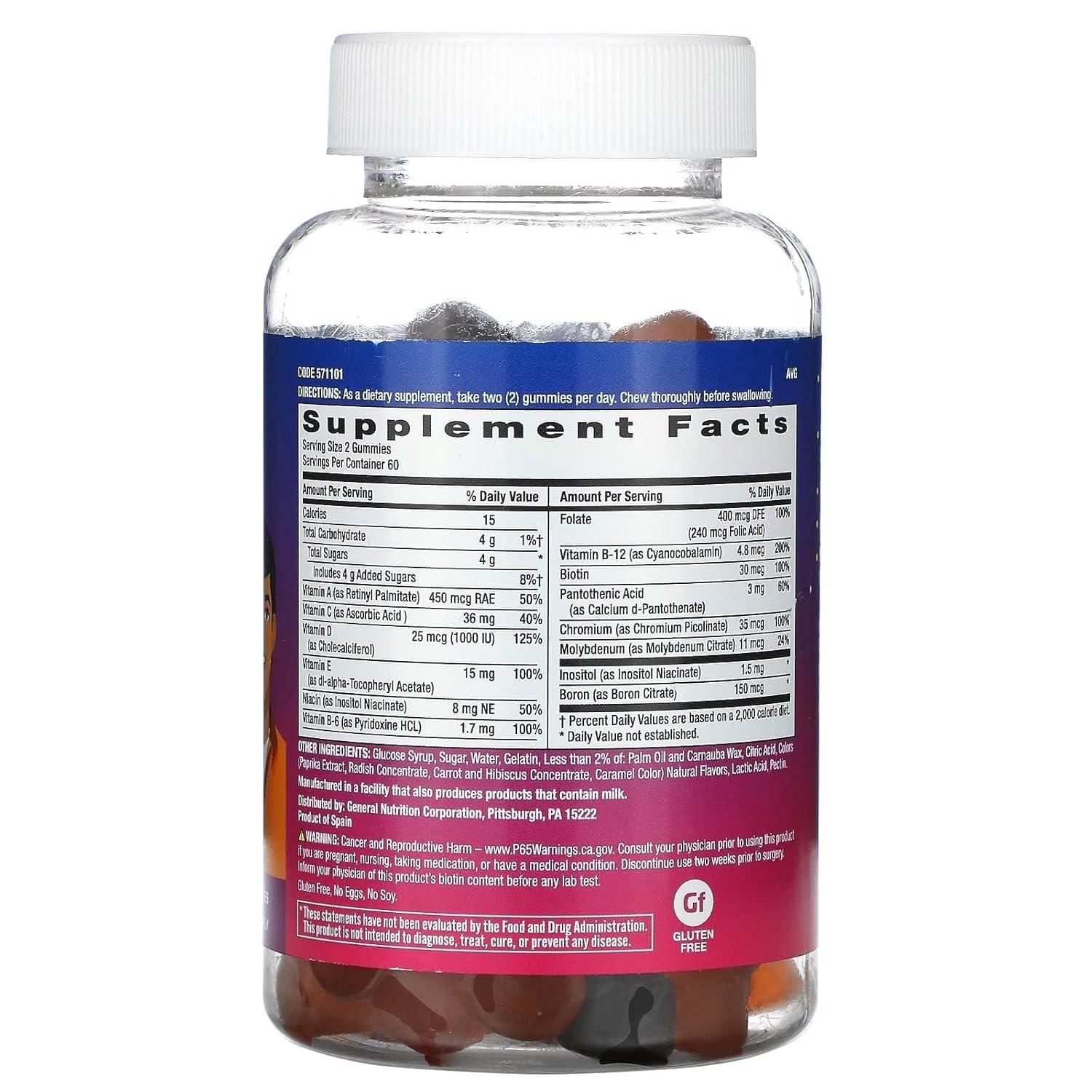 imageGNC milestones Teen Multivitamin Natural Fruit Flavors 120 Gummies 60 Servings