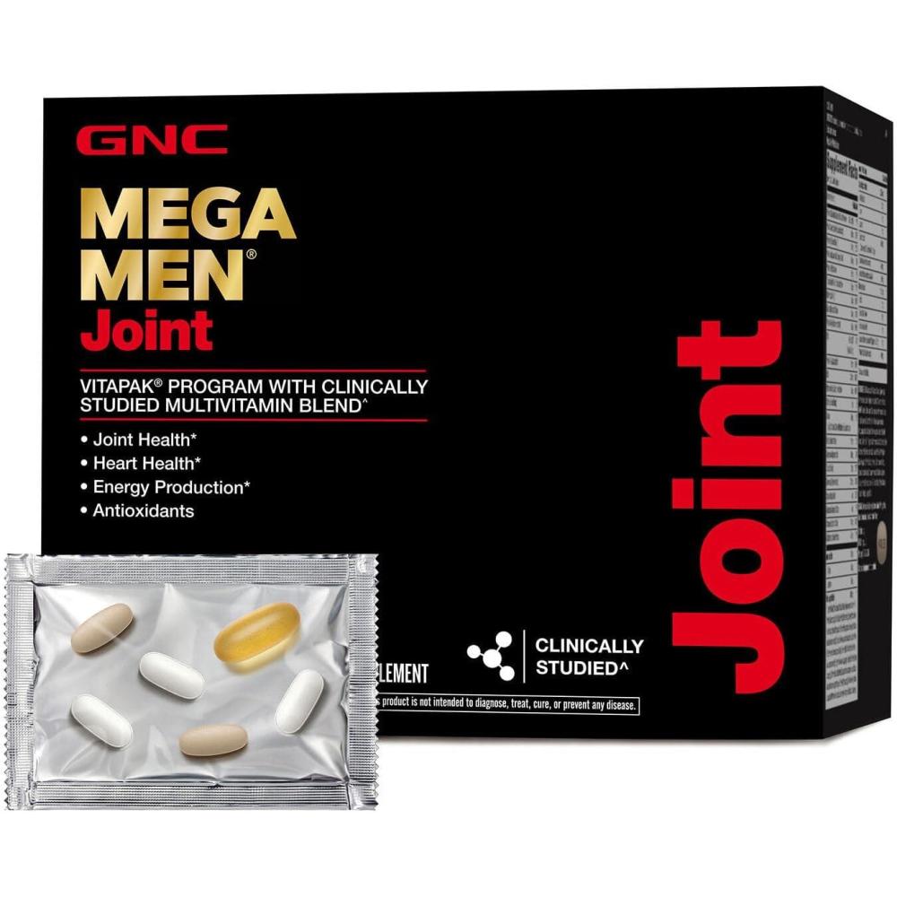 imageGNC Mega Men Joint Vitapak Program Convenient Complete Nutrition 3 Products in 1 Packet Move Better Comfort amp Function Mens Multivitamin Glucosamine amp Chondroitin 30 Daily Packs