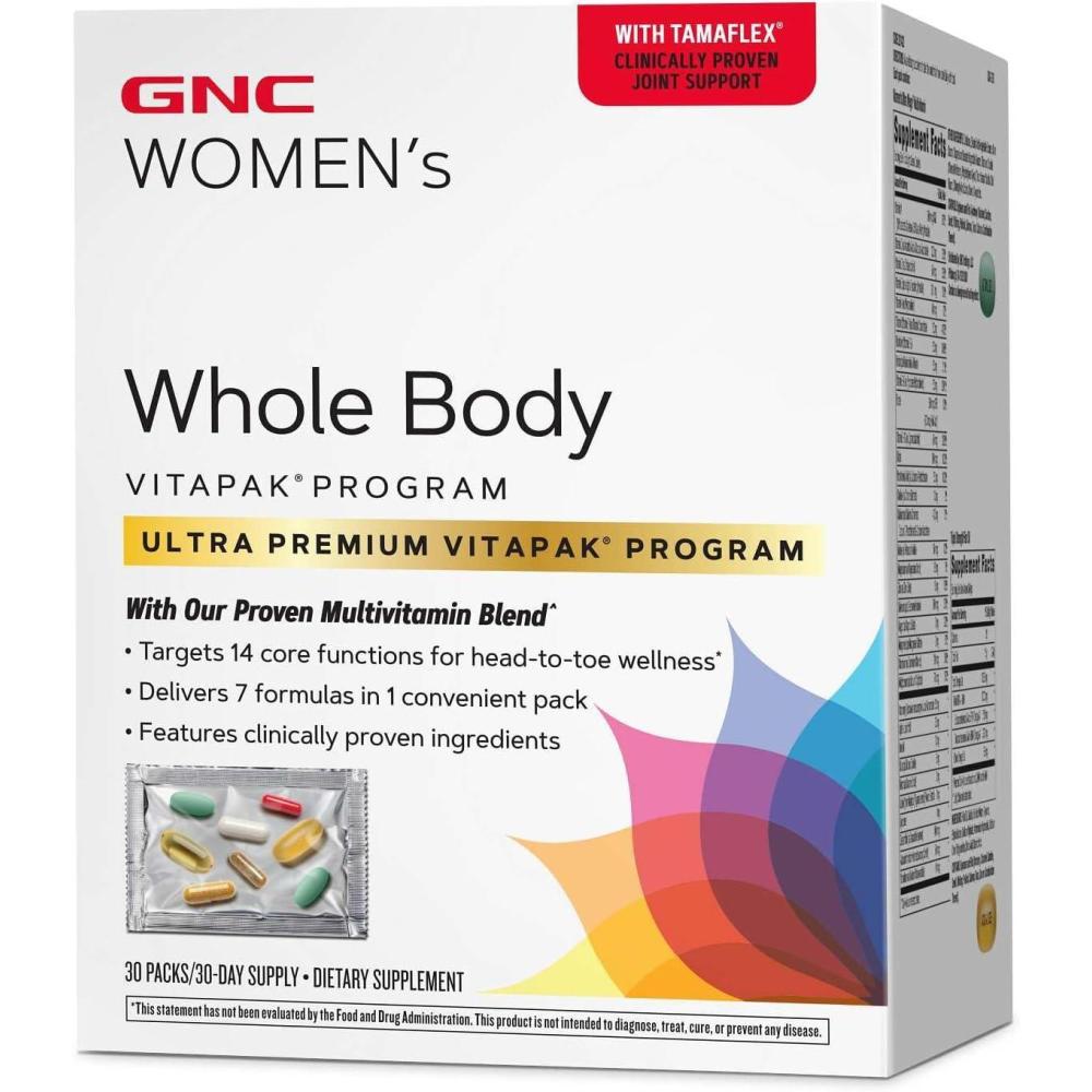 imageGNC Whole Body Vitapak Program Ultra Premium Proven Multivitamin Blend 7 in 1 Formula 30 Servings