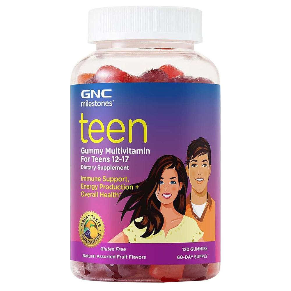 imageGNC milestones Teen Multivitamin Natural Fruit Flavors 120 Gummies 60 Servings