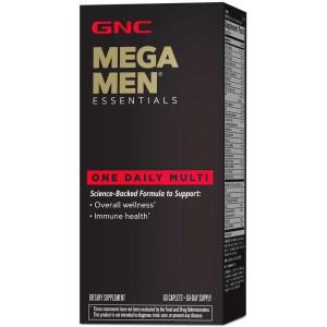 GNC Mega Men Essentials One Daily Multivitamin | Supports Overall Health and Muscle Performance | 60 Count(60 Count (Pack of 1))