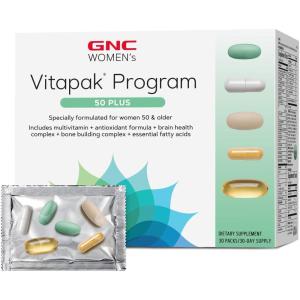 GNC Women’s Ultra Mega 50 Plus Vitapak Program, 30 Packs, for Overall Women’s Health for Those Over 50(30 Count (Pack of 1))