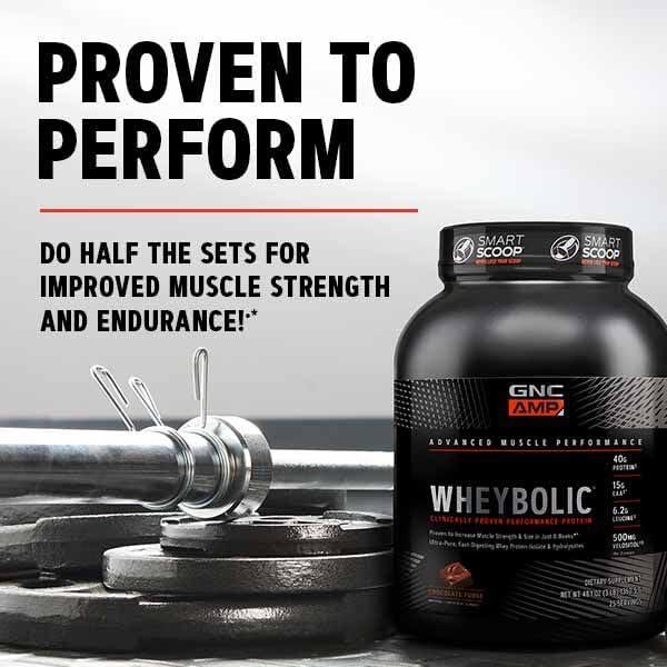 imageGNC AMP Wheybolic Clinically Proven Protein Powder 40g Whey Protein BCAA Leucine Increases Muscle Strength Muscle Building 3rd Party Tested Gluten Free Fruity Crisps 25 ServingsStrawberries and Cream