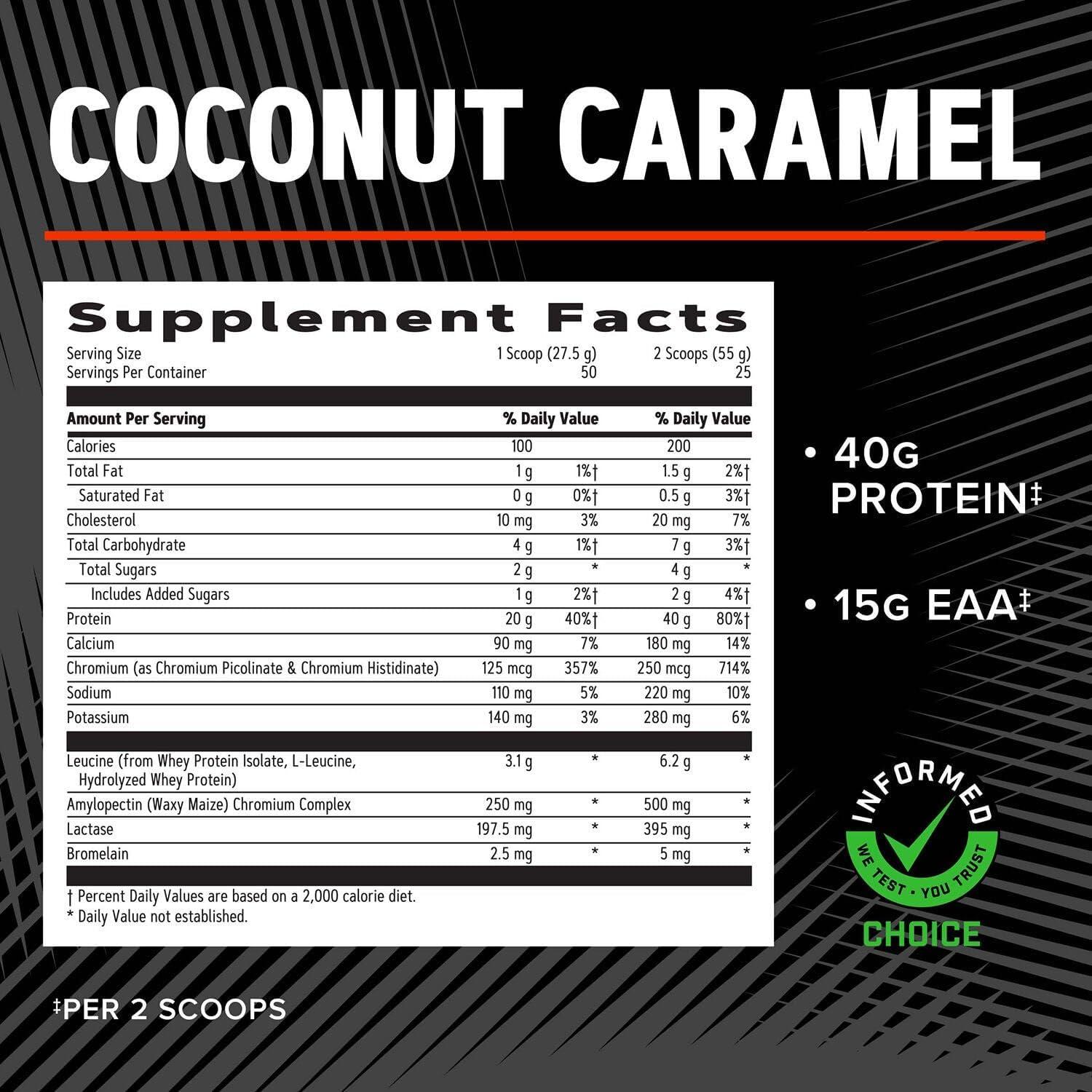 imageGNC AMP Wheybolic Clinically Proven Protein Powder 40g Whey Protein BCAA Leucine Increases Muscle Strength Muscle Building 3rd Party Tested Gluten Free Fruity Crisps 25 ServingsCoconut Caramel