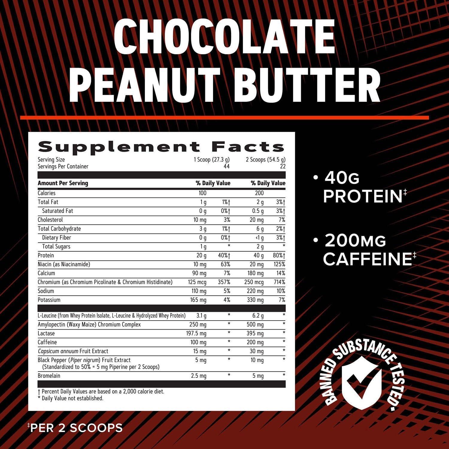imageGNC AMP Wheybolic Ripped Chocolate Fudge 22 ServingsChocolate Peanut Butter