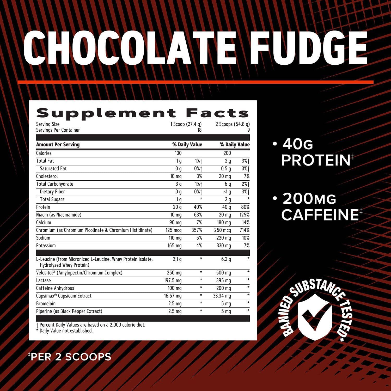 imageGNC AMP Wheybolic Ripped Protein Powder amp Thermogenic Supplement Increases Muscle Strength amp Size Energy amp Endurance 40g Protein 62g Leucine 15g EAA Caffeine Chocolate Fudge 9 Serving