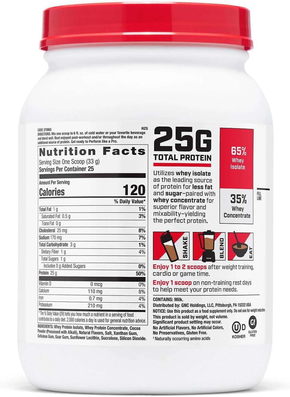 imageGNC Pro Performance 100 Whey Vanilla Cream 12 ServingsChocolate