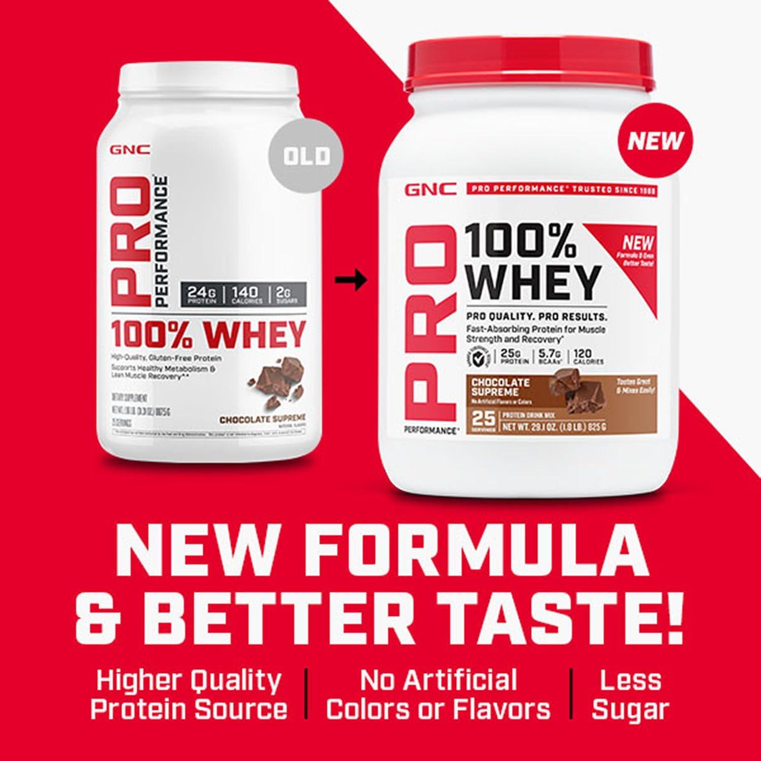 imageGNC Pro Performance 100 Whey Vanilla Cream 12 ServingsChocolate Supreme