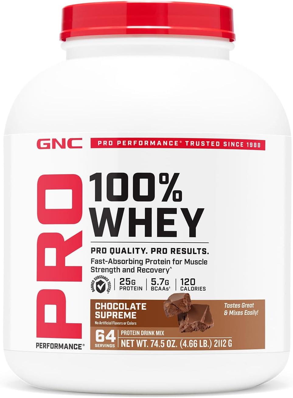 imageGNC Pro Performance 100 Whey Vanilla Cream 12 ServingsChocolate Supreme