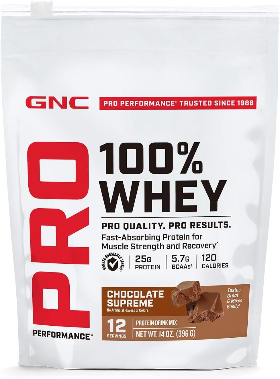 imageGNC Pro Performance 100 Whey Vanilla Cream 12 ServingsChocolate Supreme