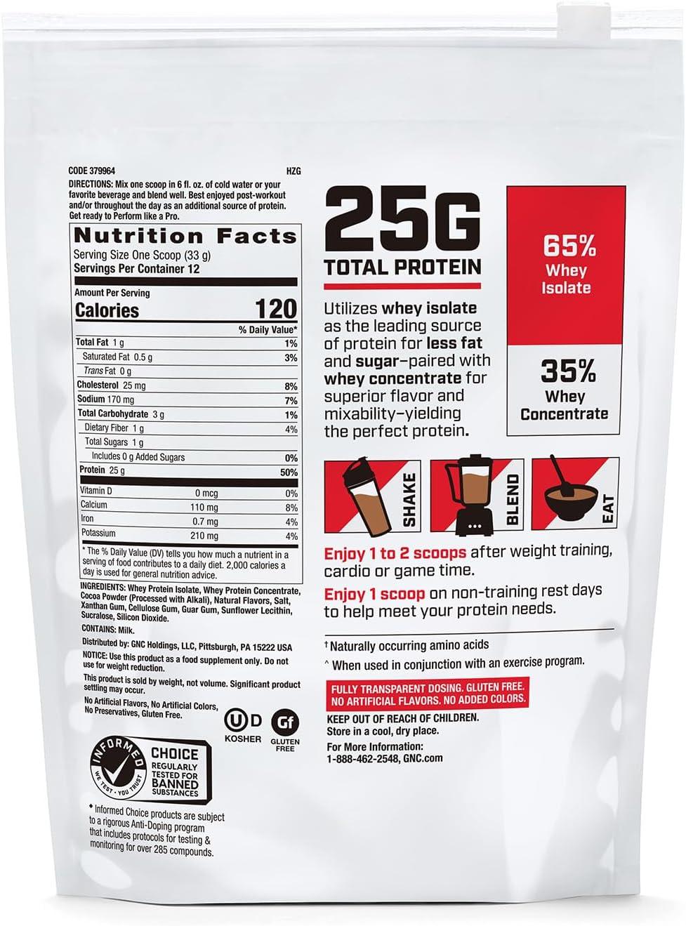 imageGNC Pro Performance 100 Whey Vanilla Cream 12 ServingsChocolate Supreme