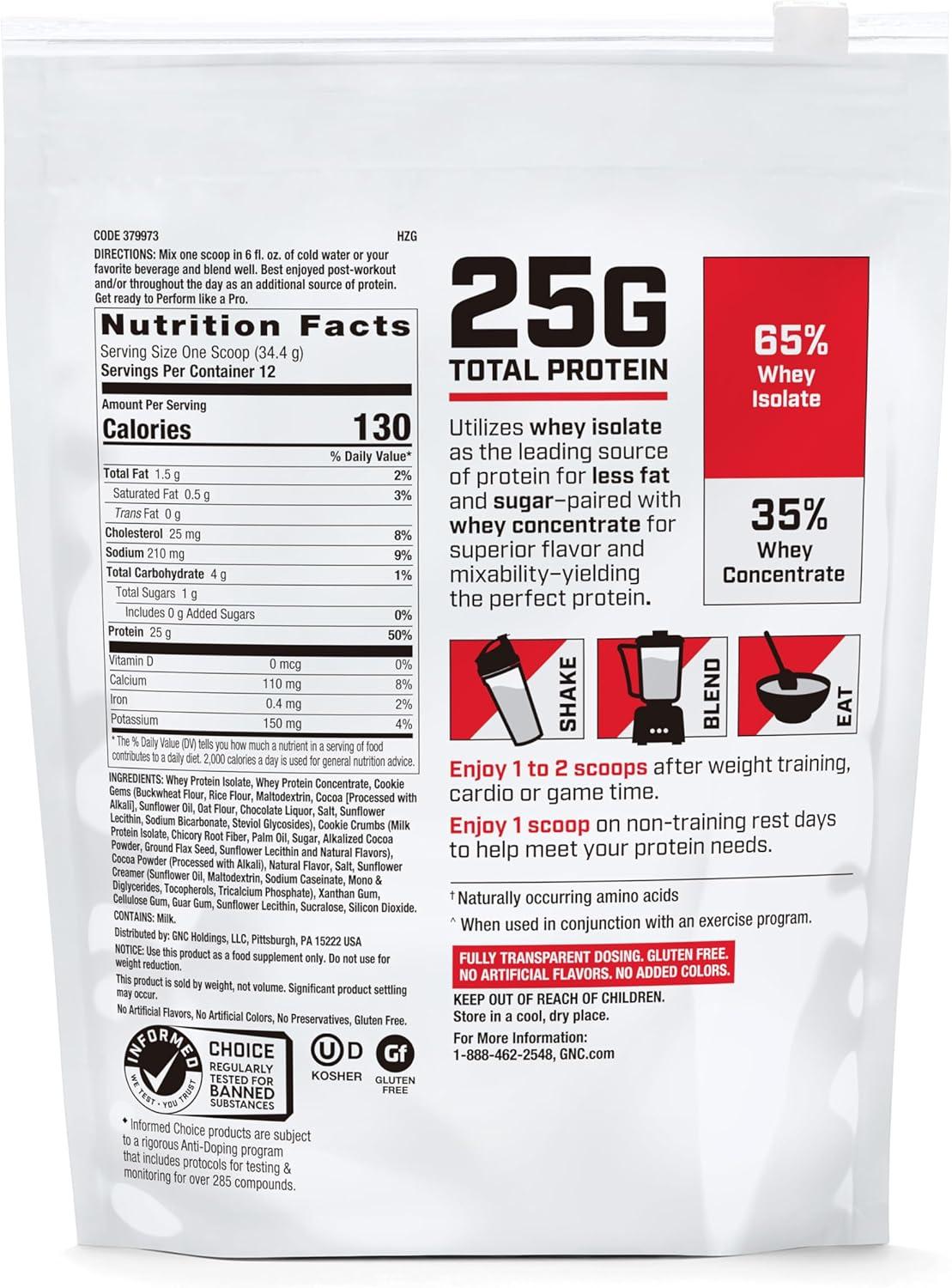 imageGNC Pro Performance 100 Whey Vanilla Cream 12 ServingsCookies and Cream