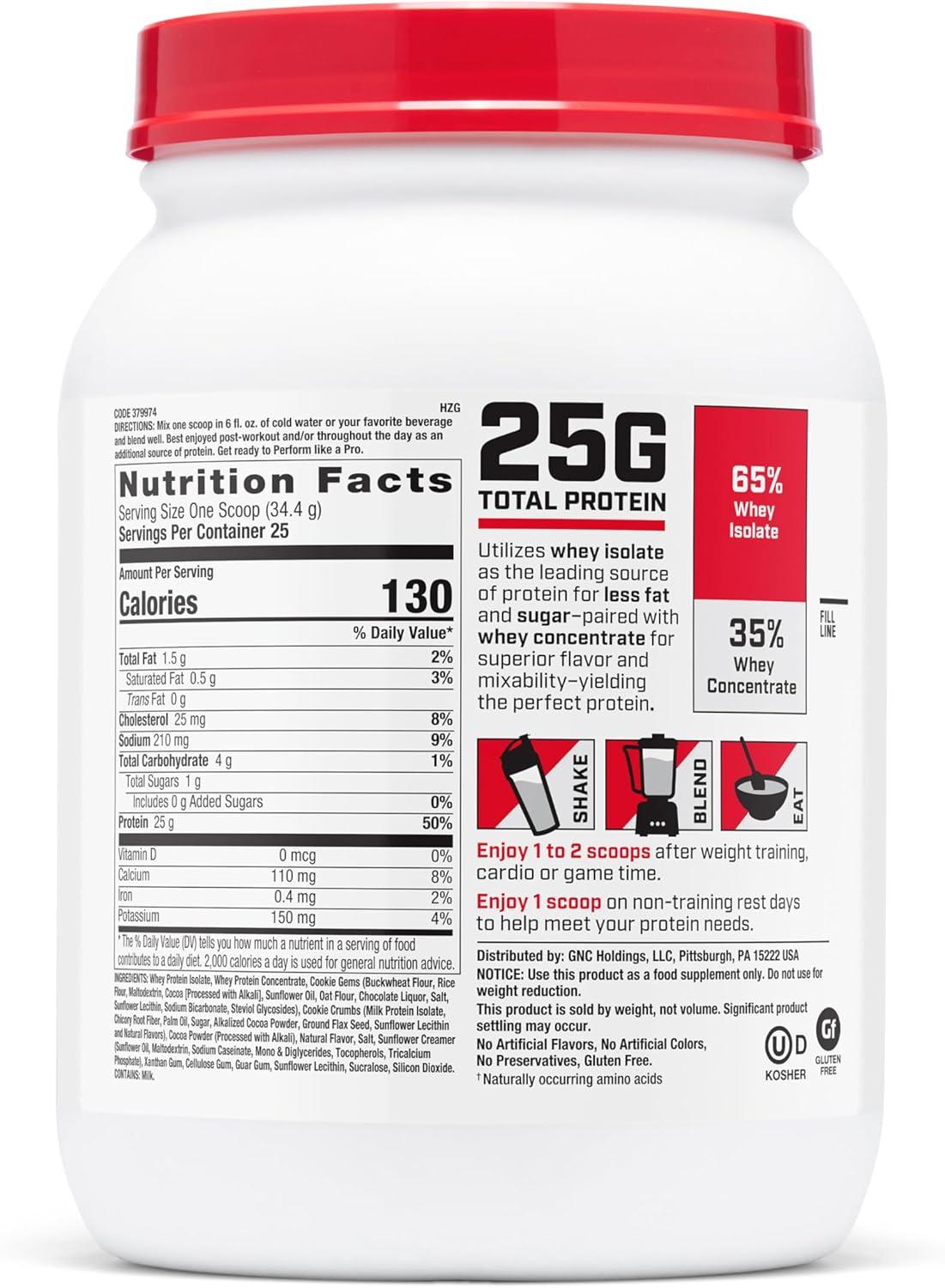 imageGNC Pro Performance 100 Whey Vanilla Cream 12 ServingsCookies and Cream
