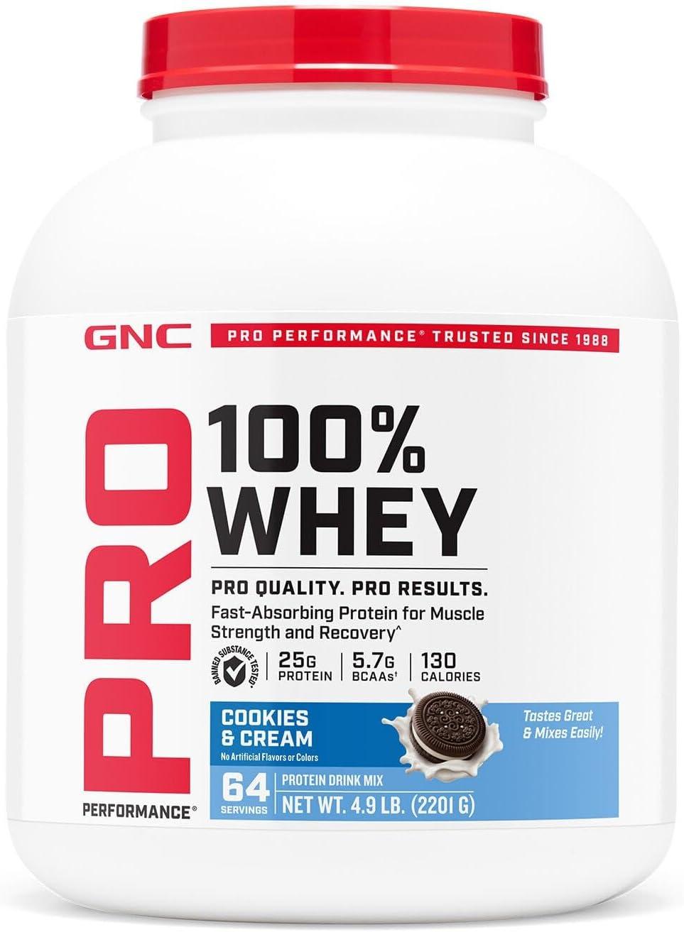 imageGNC Pro Performance 100 Whey Vanilla Cream 12 ServingsCookies and Cream