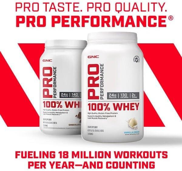 imageGNC Pro Performance 100 Whey Vanilla Cream 12 ServingsCreamy Strawberry
