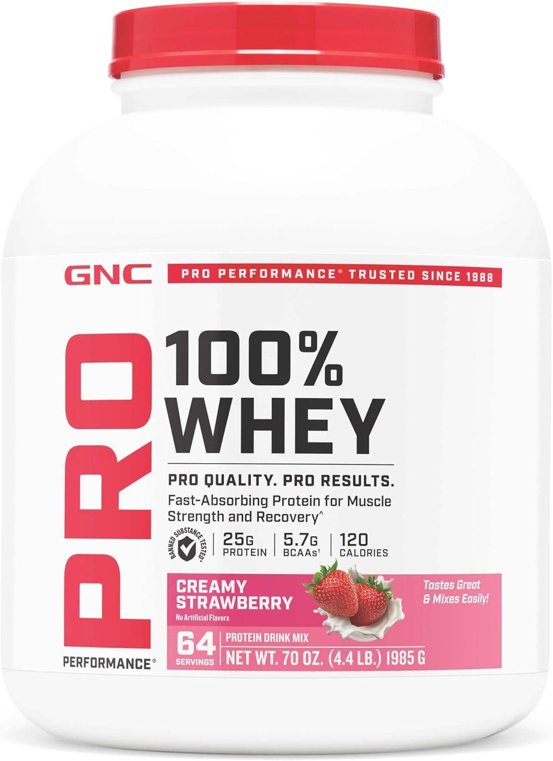 imageGNC Pro Performance 100 Whey Vanilla Cream 12 ServingsStrawberry