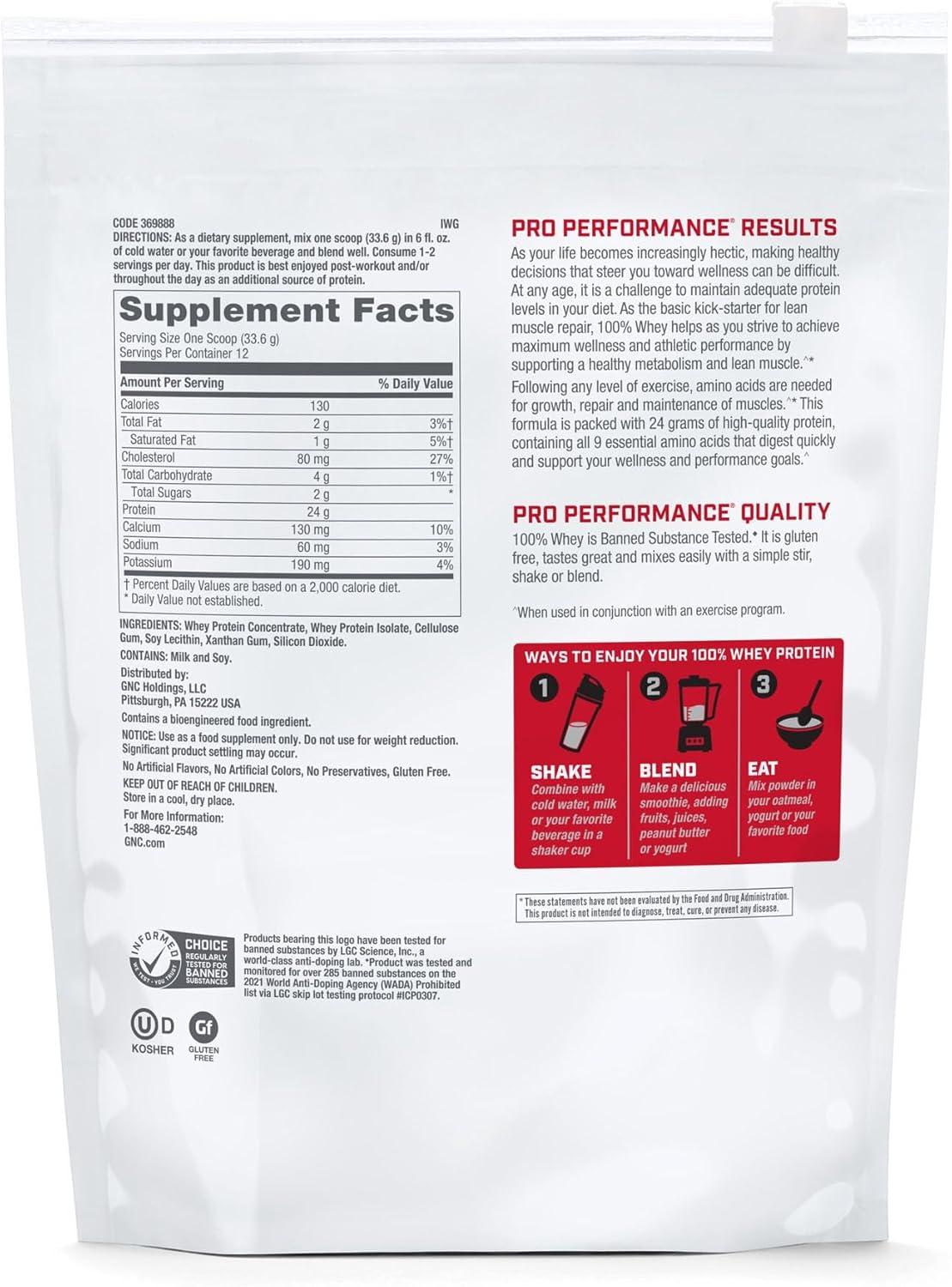 imageGNC Pro Performance 100 Whey Vanilla Cream 12 ServingsUnflavored