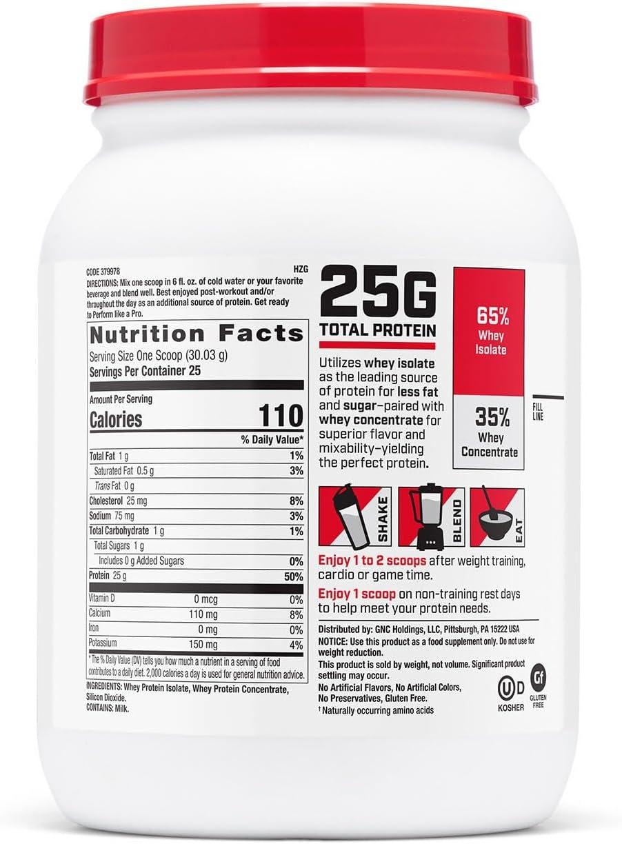imageGNC Pro Performance 100 Whey Vanilla Cream 12 ServingsUnflavored