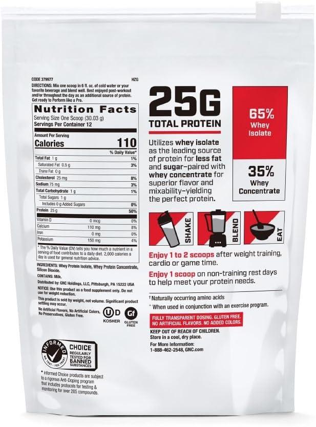 imageGNC Pro Performance 100 Whey Vanilla Cream 12 ServingsUnflavored
