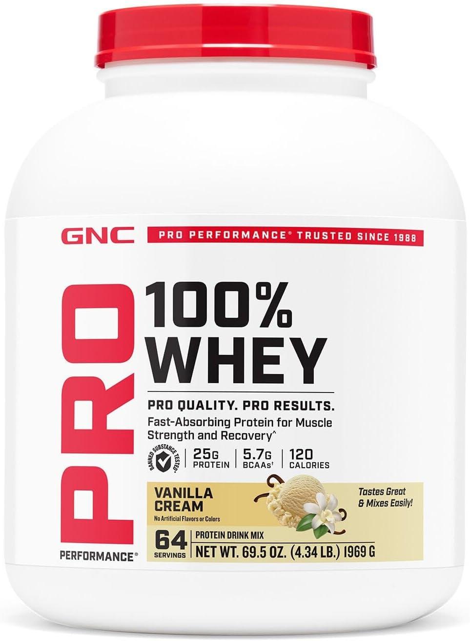 imageGNC Pro Performance 100 Whey Vanilla Cream 12 ServingsVanilla
