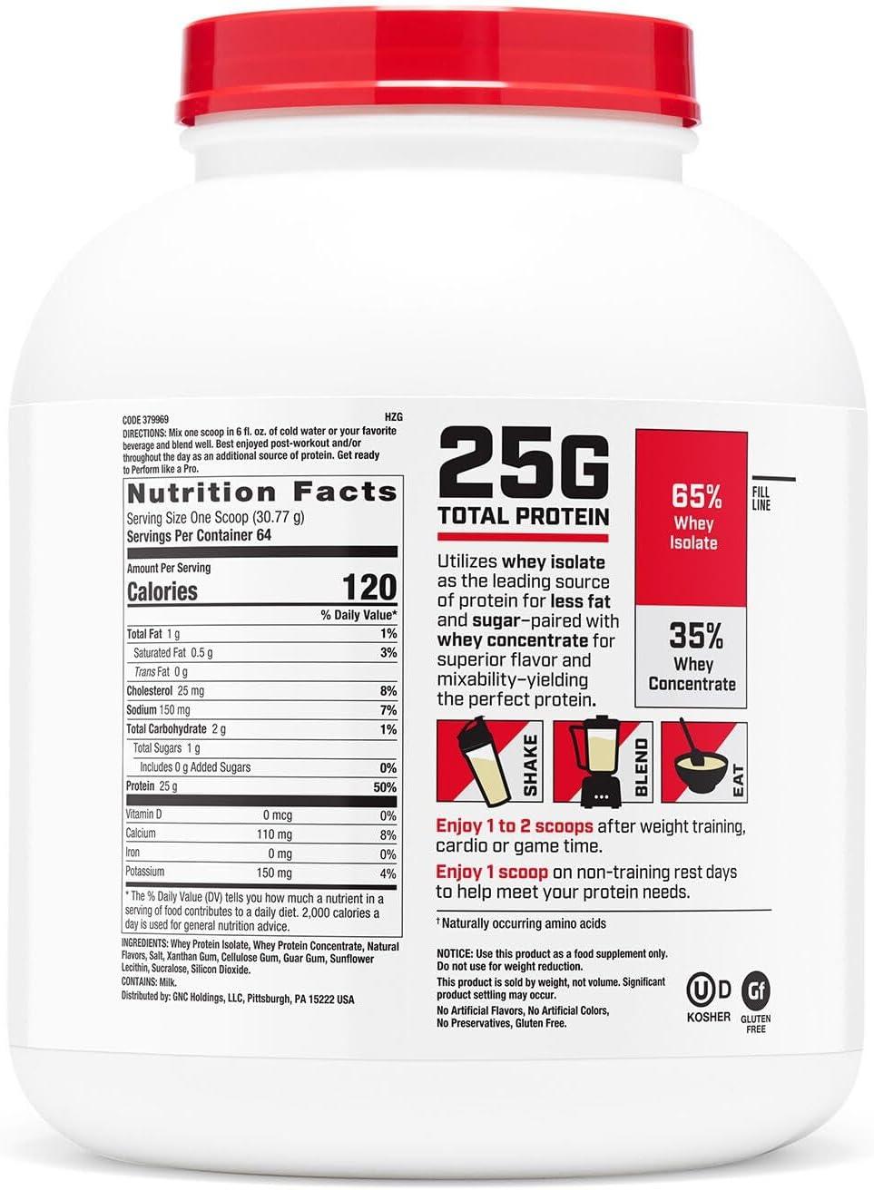 imageGNC Pro Performance 100 Whey Vanilla Cream 12 ServingsVanilla